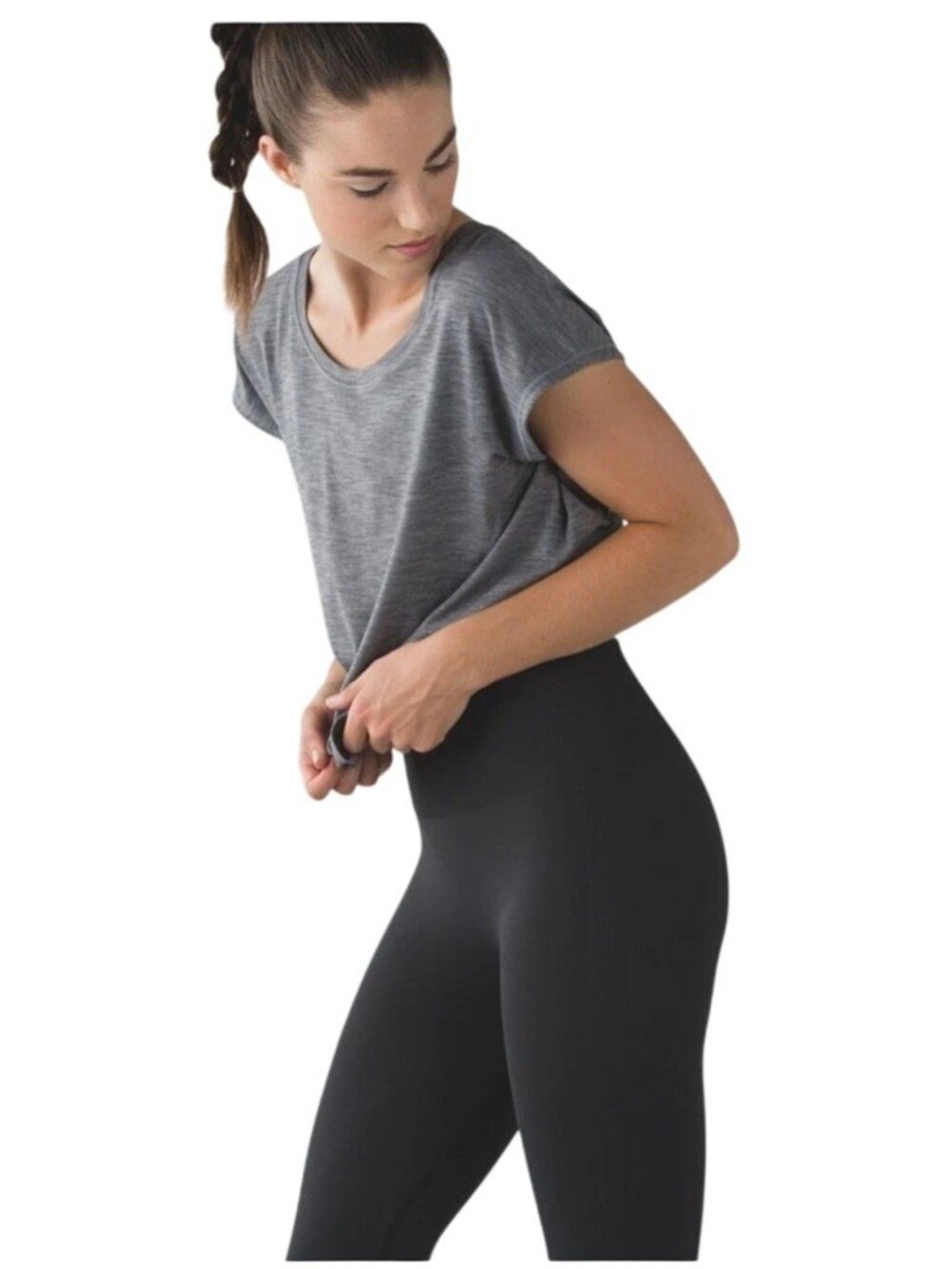 Lululemon Zone In Tight Womens 4 High Rise Leggings 27” Active Compression Black